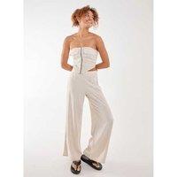 Unisex Black Pink Vanilla Linen Cargo Corset Top