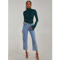 Unisex Black Pink Vanilla Slinky Cut Out Flare Sleeve Bodysuit