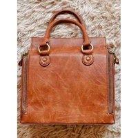Multi-Compartment Vintage Brown Women'S Organizer Handbag