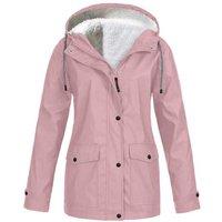 Unisex Red Women'S Waterproof Padded Parka Jacket With Fleece Lining - Hooded, Windproof, Longline, 8 Colours, 8 Sizes