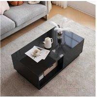 Luma High Gloss LED Coffee Table with Storage Drawer - Modern Contemporary Living Room Centrepiece