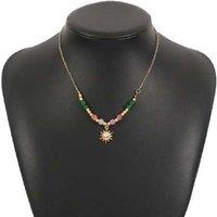 New Chinese Retro Sun Inlaid Pearl Necklace