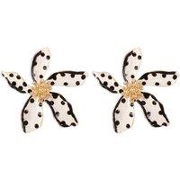 Fashion Alloy Oil Drop Floral Polka Dot Earrings
