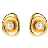 Stainless Steel Pearl Retro Earrings - Hypoallergenic, Gift Boxed, Minimalist Studs