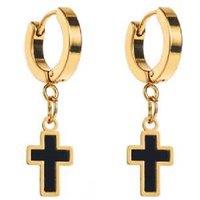 Stainless Steel Heart Cross Star Earrings