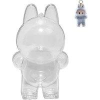2Pcs Clear Protective Case For Labubu Standing Sitting Figure