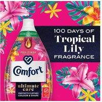Comfort Ultra-Concentrated Fabric Conditioner, Tropical Lily, 870ml x2 - Long-Lasting Freshness