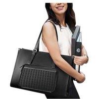 Unisex Black Laptop Tote Bag With Insulated Lunch Compartment