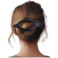 Unisex Black 8Pcs French Flat Hair Claw Clips For Women