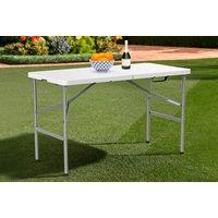 Heavy-Duty Folding Trestle Table - Weather-Resistant HDPE, 4ft & 6ft, Portable Outdoor Table