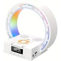Wireless Bluetooth 5.3 Speaker & Qi Charger - 5W Audio, Fast Charging, Ambience Light