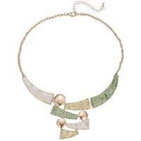 Colorful Hollow Geometric Line Earring Necklace Set