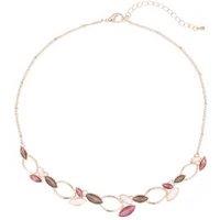 Enamel Petal Earrings And Necklace Set