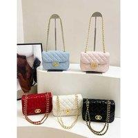 Unisex Black High-Value Chanel-Style Diamond Chain Bag