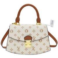 High-Class Classic Printed Color-Blocking Shoulder Bag