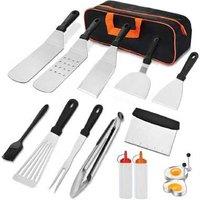 Stainless Steel Portable Bbq Grill Set - Multi-Piece Outdoor Cooking Kit