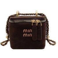 Unisex Black Fashionable Frosted Mini Box Bag