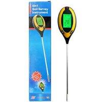 4-In-1 Digital Soil Tester - Light, Moisture, Ph & Temperature Meter (No Battery Included)