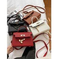 Unisex Khaki Fashionable And Versatile Mini Crossbody Kelly Bag