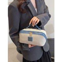 Unisex Black Retro Cosmetic Bag