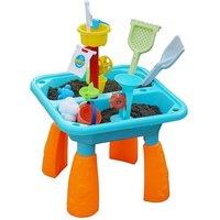 Sand Pit And Water Table Playset - Blue, 14 Accessories, Imaginative Play