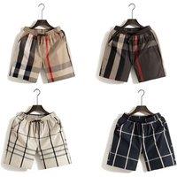 Men'S Ice Silk Plaid Quick-Dry Shorts - Lightweight, Breathable Summer Bottoms With Pockets