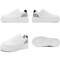 Unisex Air Force-Inspired Trendy Thick-Soled Shoes - Black Or White, 6 Sizes!