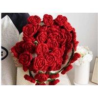 Handmade Crochet Flowers Rose Bouquet Throw Blanket