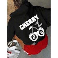 Unisex Grey Women's Autumn Hoodie - Pullover with Drawstring