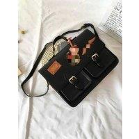 Unisex Black Hogwarts-Inspired British Retro Messenger Bag - 2 Colours