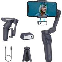 L7C Pro 3-Axis Smartphone Gimbal Stabiliser With Ai Tracking & Led Fill Light - Black Or Grey