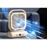 Versatile USB Wall Fan with Adjustable Lighting and Digital Display