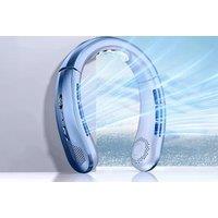 100-Level Portable Turbo Bladeless Neck Fan With LED Display & Safety