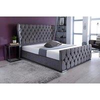 PRICE DROP! Mayfair Wingback Bed Frame & Adaptive Memory Foam Mattress Set