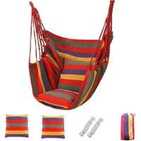 Polyester Cotton Hanging Garden Chair - 2 Cushions, 300kg Max Load