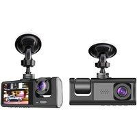Front And Rear Inside 3 Channel Car Dash Cam With 32Gb Card