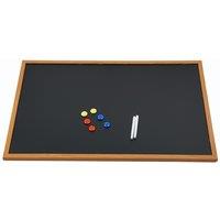 Magnetic Blackboard Wooden Framed Notice Chalkboard - Porcelain Steel, 30x45cm, Multipurpose Stationery Board