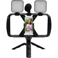 4-In-1 Smartphone Vlogging Kit For Creators - Dimmable Led Fill Lights, Wireless Shutter, Universal Mount