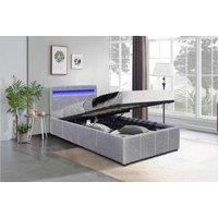 Prado Fabric Ottoman Bedframe With Led Strip And Mattress Options