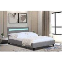 Fabric Prado Bed With Led Headboard With Optional Mattress