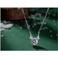 5A Zircon Pendant Necklace 45Cm Sterling Silver - Timeless Sparkle Statement Piece