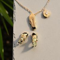 S925 Sterling Silver & 18K Gold-Plated Summer Jewellery Set - Necklace & Earrings