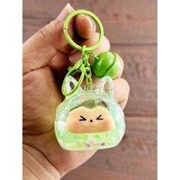 Unisex Black Creative Luminous Quicksand Keychain Doll