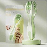 Ergonomic Double Roller Finger Massager - Soft Silicone, Portable Hand Therapy Tool, 17cm