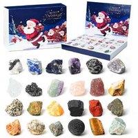 24-Day Crystal Ore Christmas Countdown Gift Box - Festive Advent Calendar For Kids & Adults