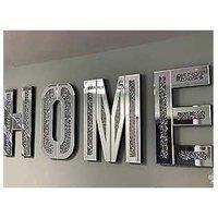 Crushed Diamante Wall Art - Sparkling Statement Home Decor, 50x30cm