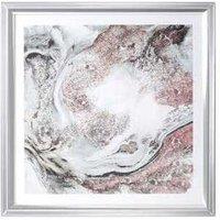 Blush and Grey Marble- Abstract Wall Art, 89cm - Modern Statement Piece
