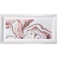 Pink Crush Jewelled Framed Wall Art - Modern Statement, Glass Jewels, 50x100cm