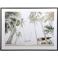 Tropical Beach Serene Landscape Framed Canvas Wall Art - Coastal Decor, 60x30cm, Canvas & Fir Frame