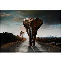 Majestic Elephant Gloss Canvas Wall Art - Premium Canvas, Statement Piece, 90x60cm
